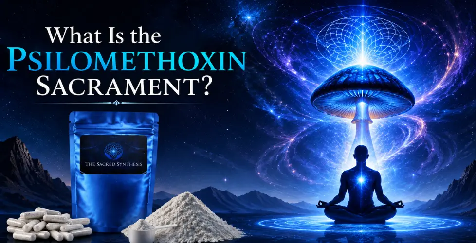 What Is the Psilomethoxin Sacrament Used in Sacred Synthesis Ceremonies?